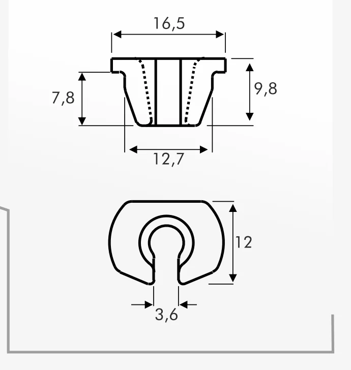 Slipper Guides — technical drawing