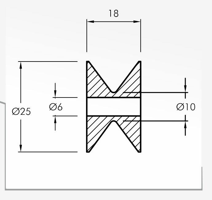 Rolling Guides — technical drawing