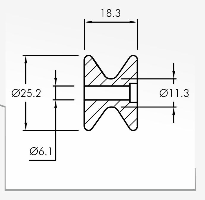 Rolling Guides — technical drawing