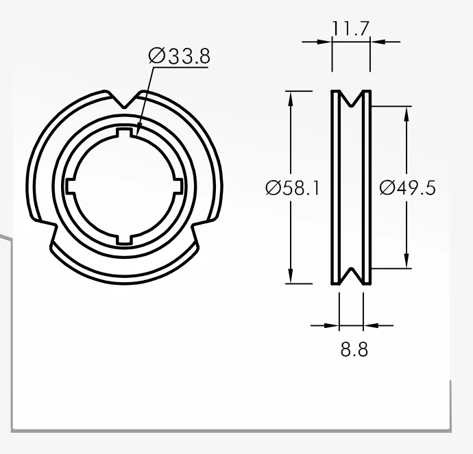 Rolling Guides — technical drawing
