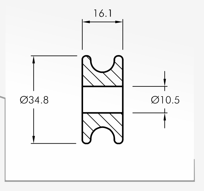 Rolling Guides — technical drawing