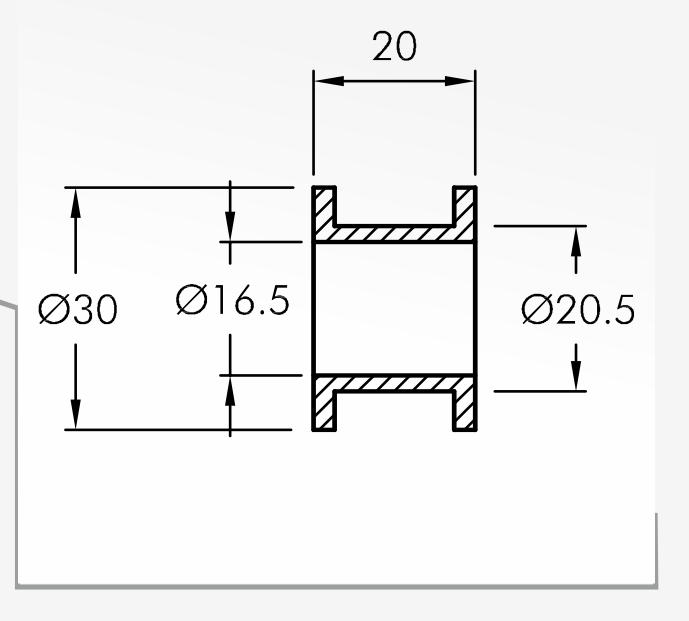 Rolling Guides — technical drawing