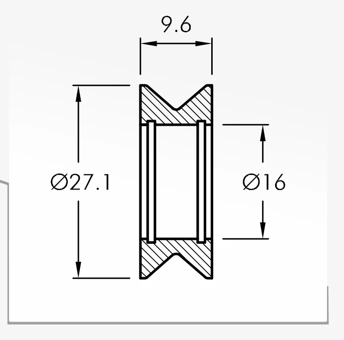 Rolling Guides — technical drawing