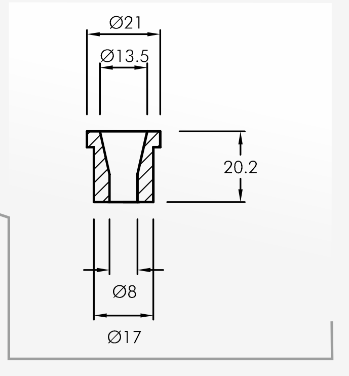 Eyelet Guides — technical drawing
