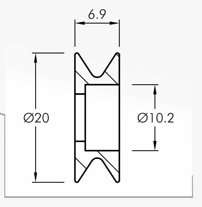 Rolling Guides — technical drawing