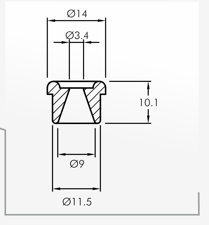 Eyelet Guides — technical drawing