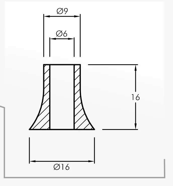 Eyelet Guides — technical drawing
