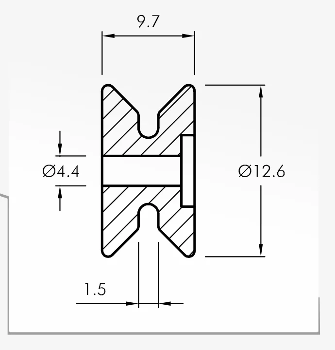 Rolling Guides — technical drawing
