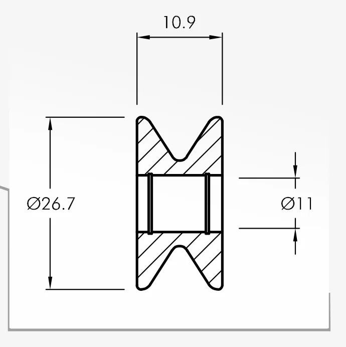 Rolling Guides — technical drawing