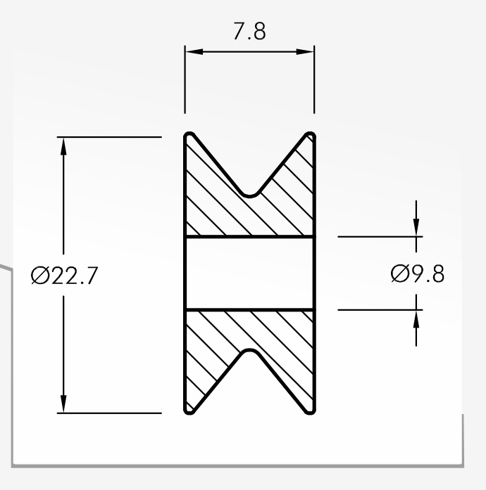 Rolling Guides — technical drawing