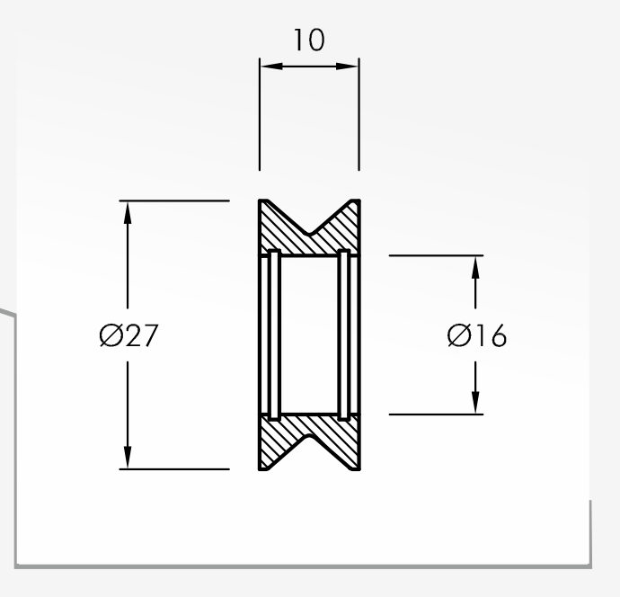 Rolling Guides — technical drawing