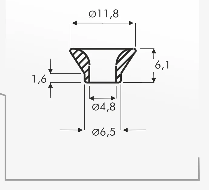 Eyelet Guides — technical drawing
