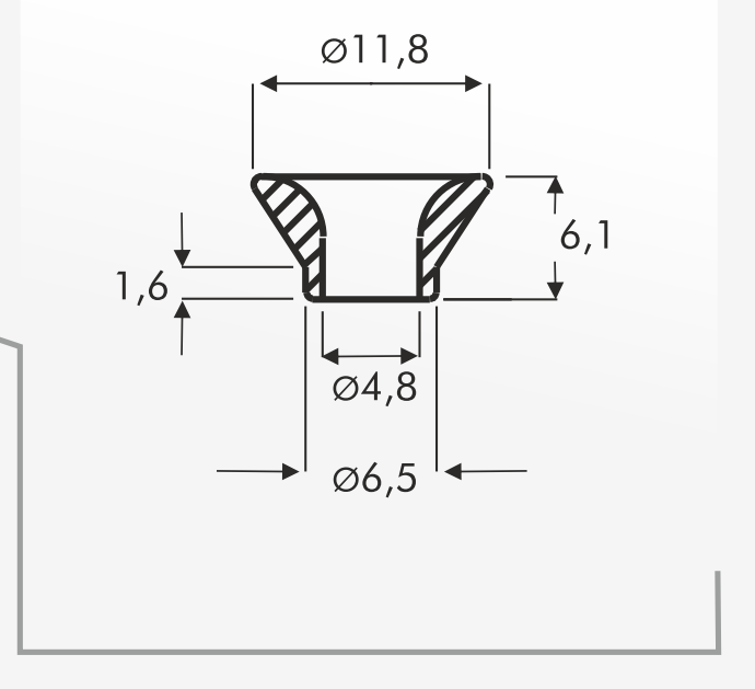Eyelet Guides — technical drawing