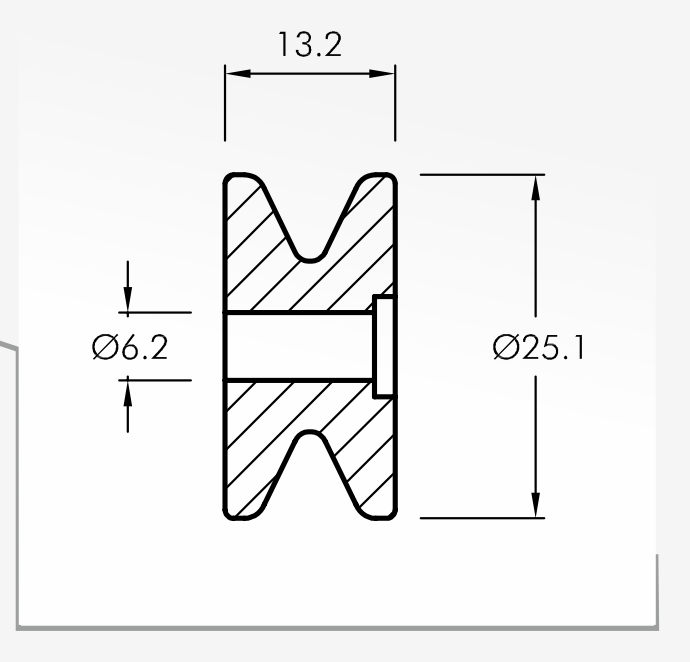 Rolling Guides — technical drawing