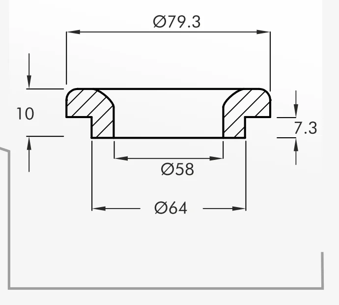 Eyelet Guides — technical drawing
