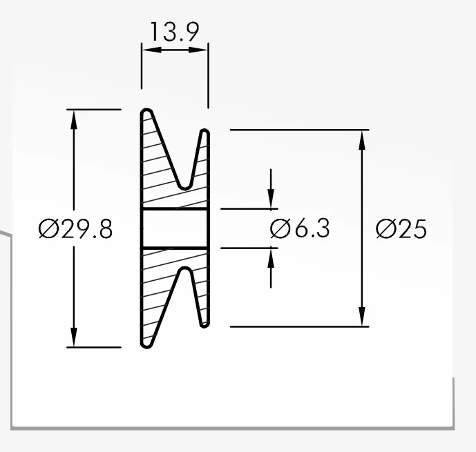 Rolling Guides — technical drawing