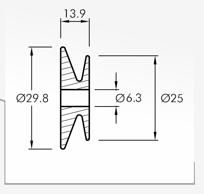 Rolling Guides — technical drawing