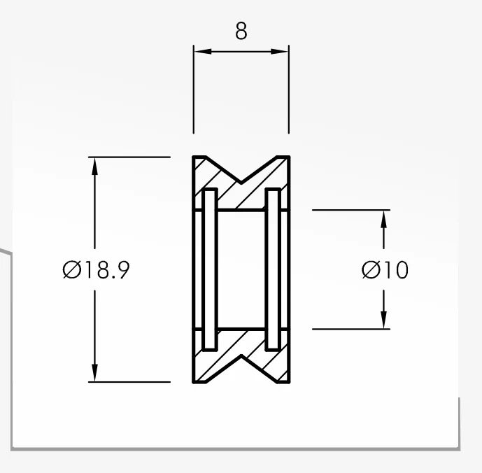 Rolling Guides — technical drawing