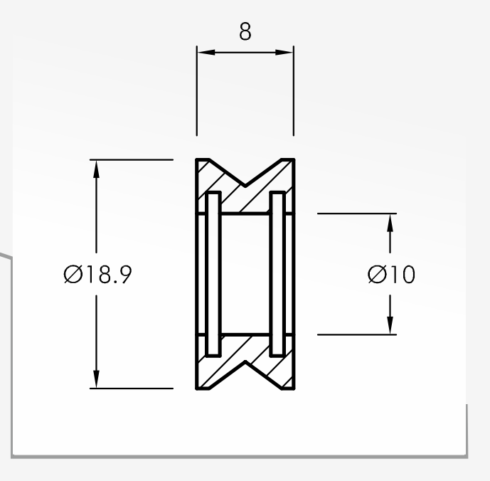 Rolling Guides — technical drawing