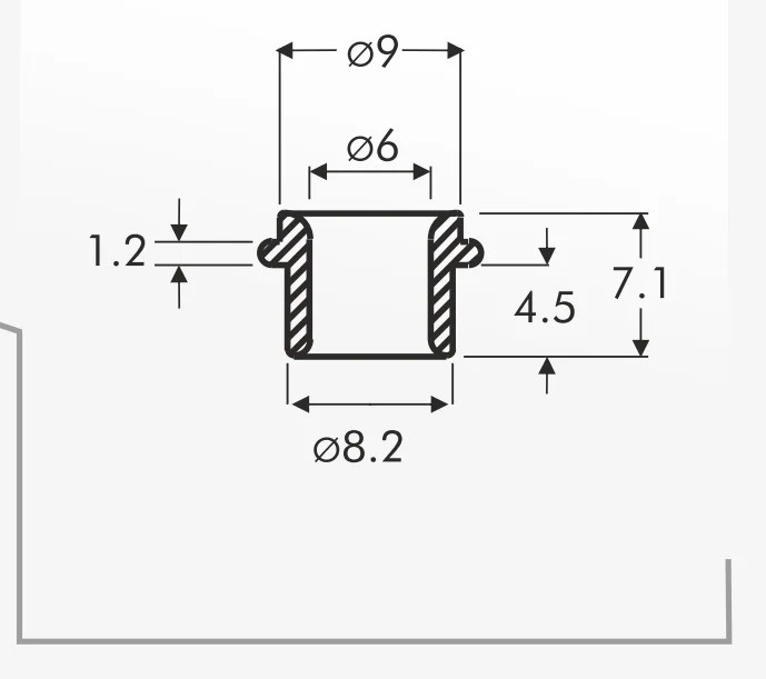 Eyelet Guides — technical drawing