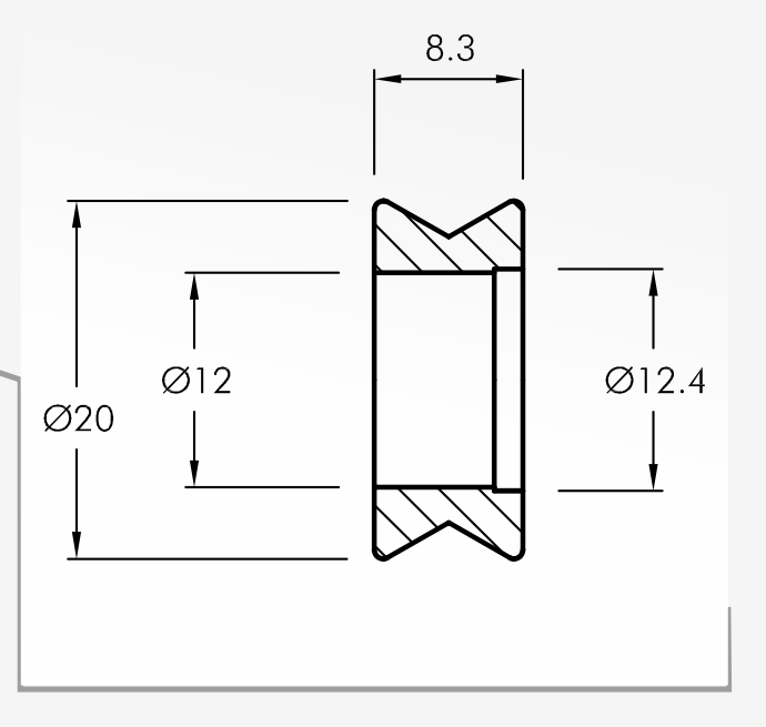 Rolling Guides — technical drawing