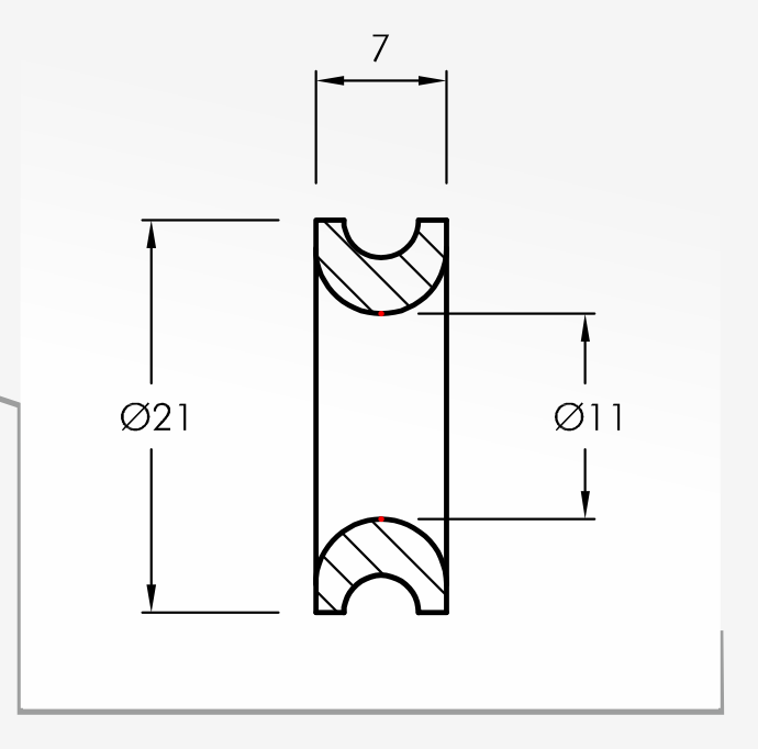 Rolling Guides — technical drawing