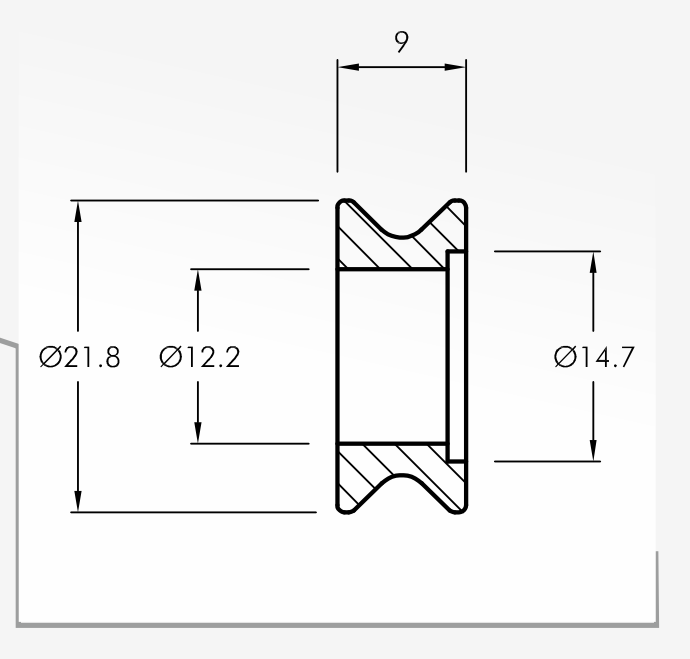 Rolling Guides — technical drawing