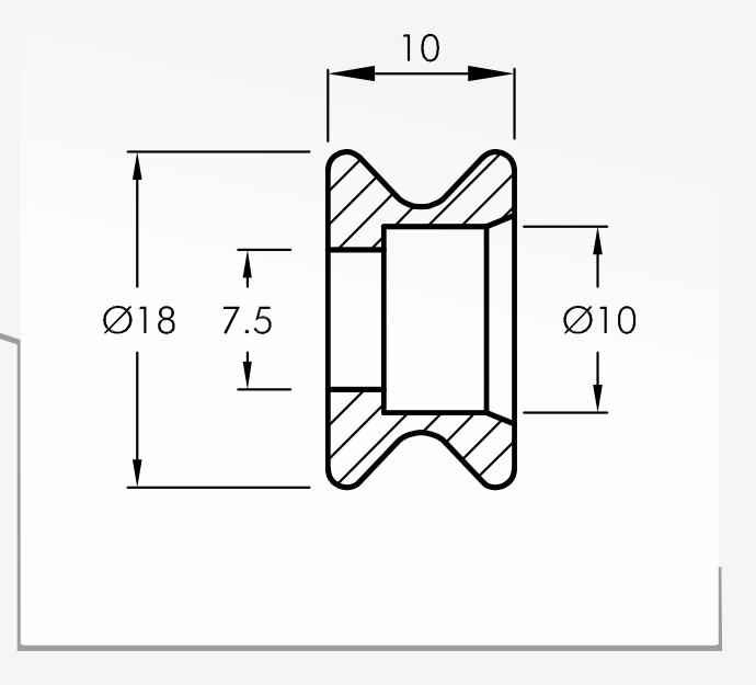 Rolling Guides — technical drawing