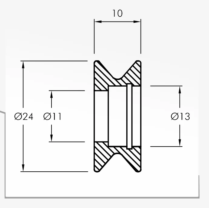 Rolling Guides — technical drawing