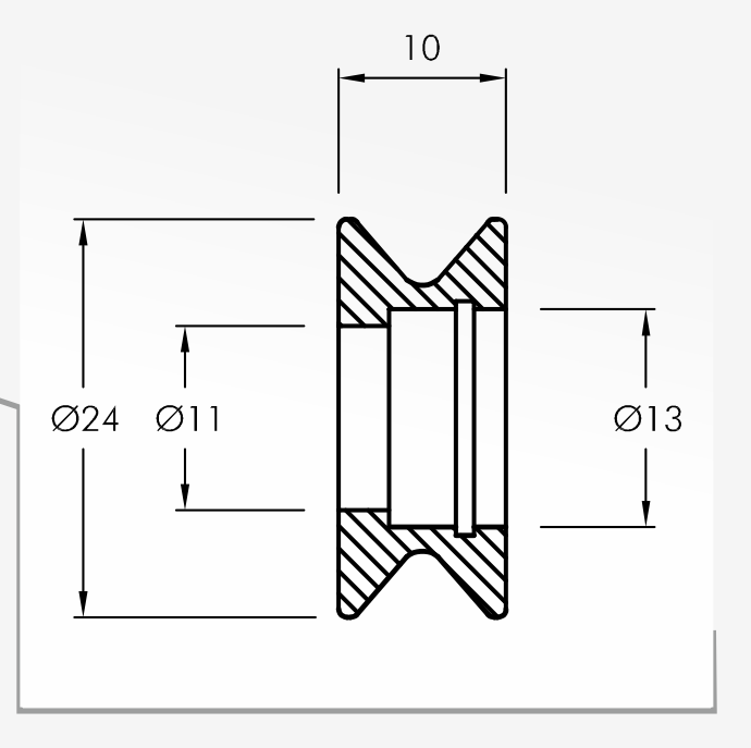 Rolling Guides — technical drawing