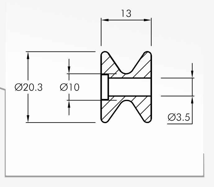 Rolling Guides — technical drawing