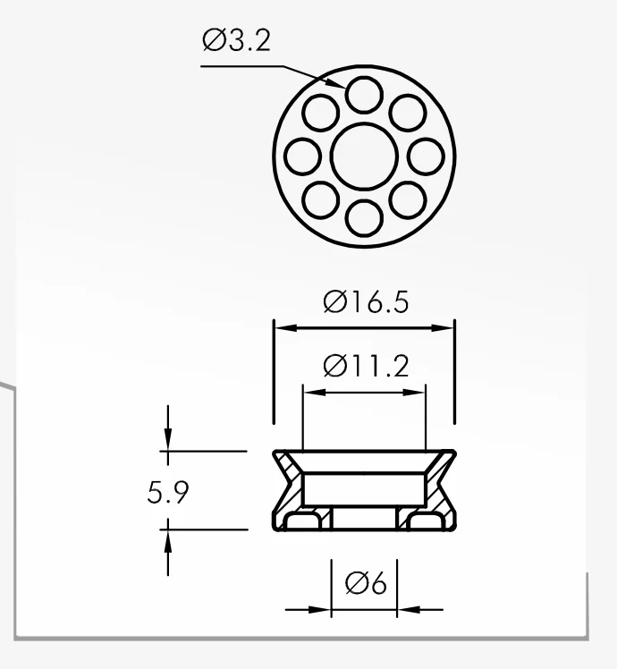 Rolling Guides — technical drawing
