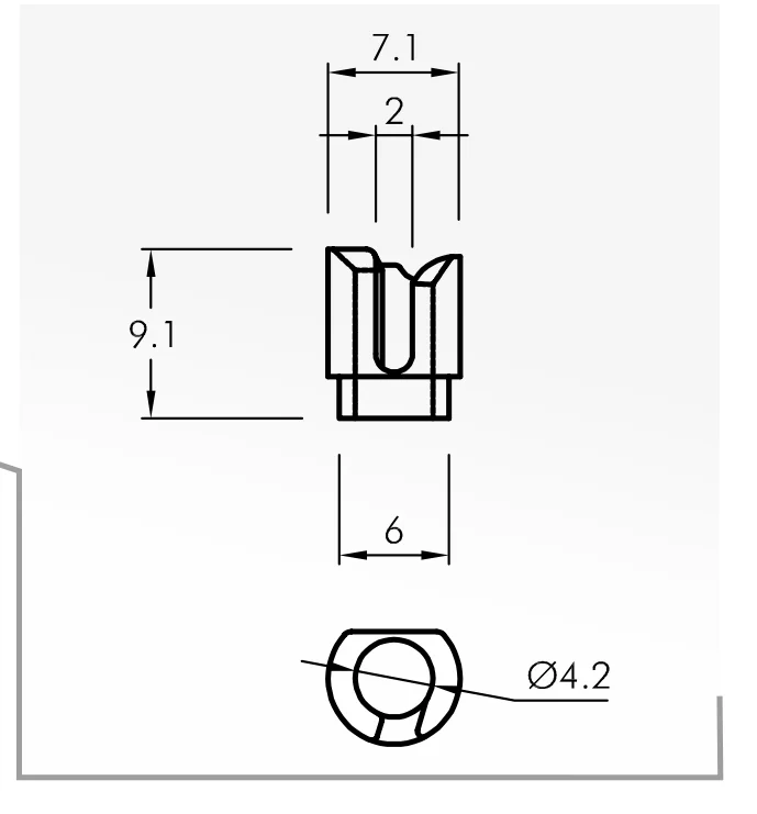 Eyelet Guides — technical drawing