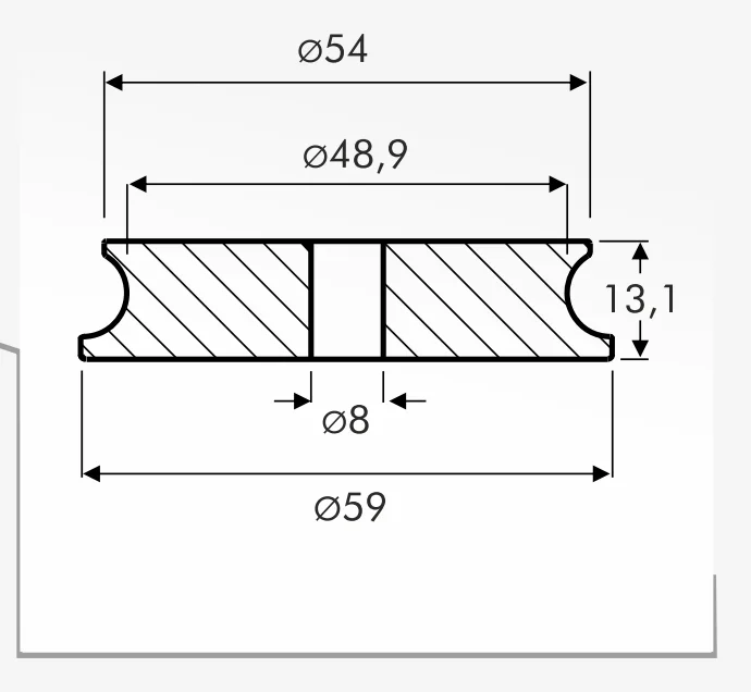 Rolling Guides — technical drawing