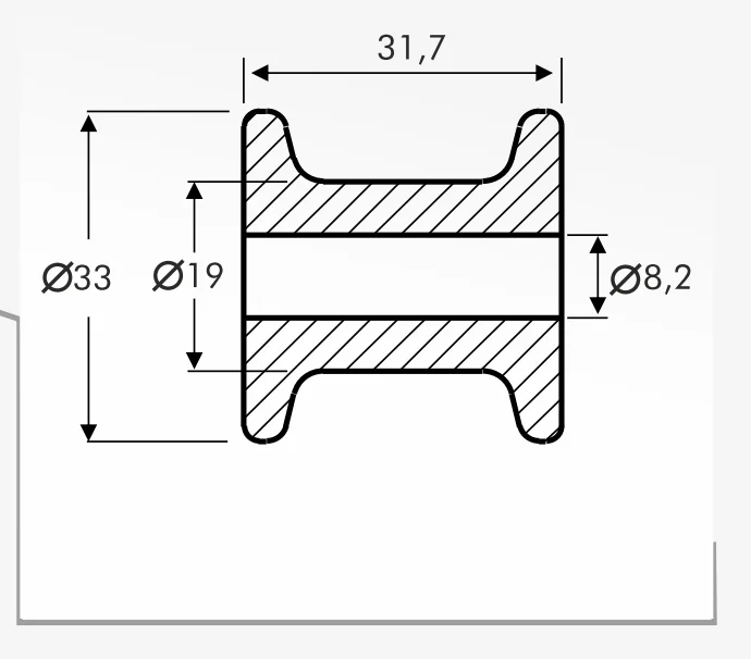 Rolling Guides — technical drawing