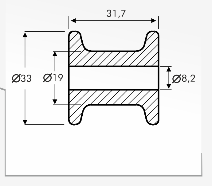 Rolling Guides — technical drawing