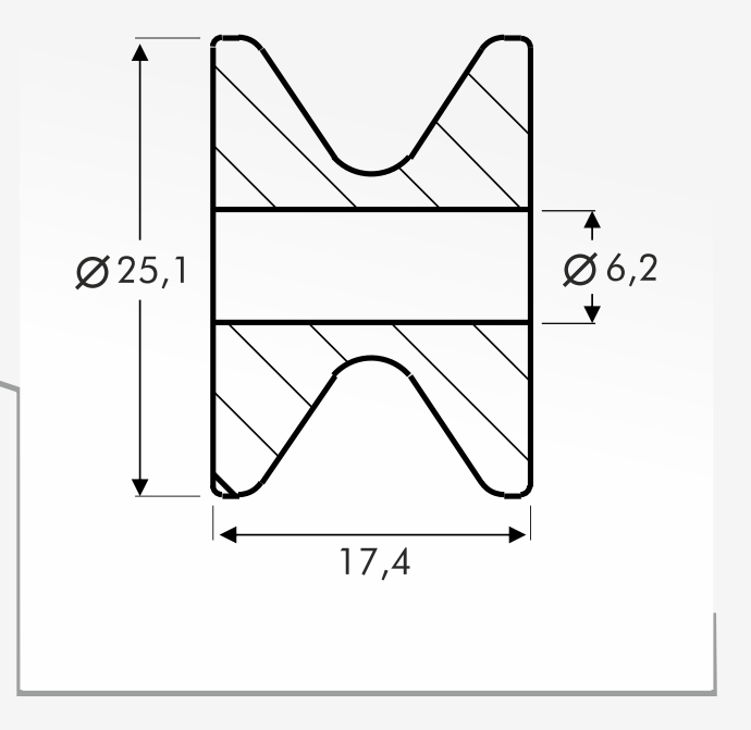 Rolling Guides — technical drawing