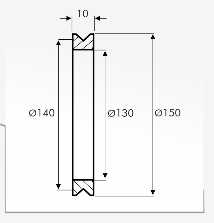 Rolling Guides — technical drawing