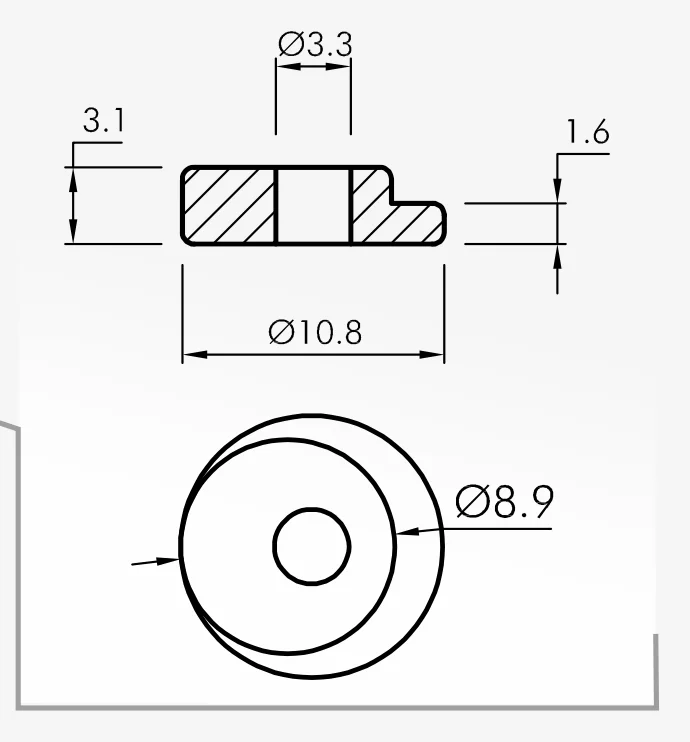 Eyelet Guides — technical drawing
