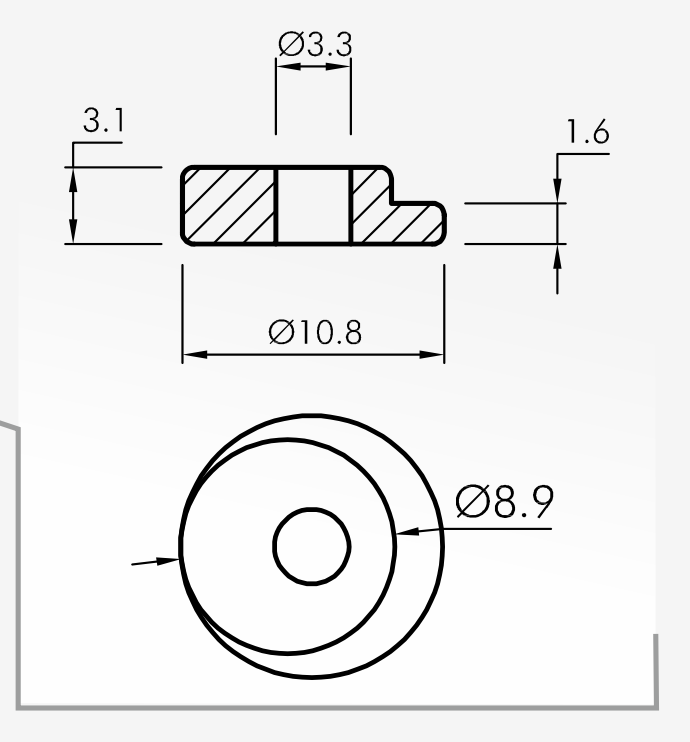Eyelet Guides — technical drawing