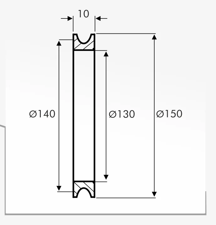 Rolling Guides — technical drawing