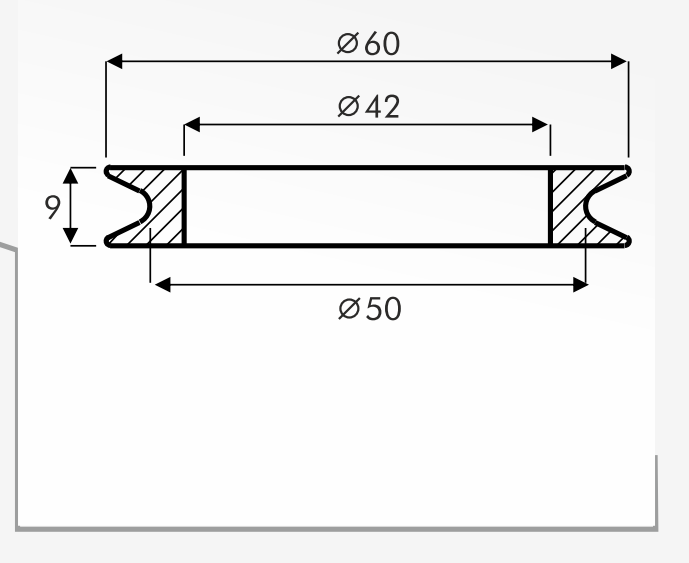 Rolling Guides — technical drawing