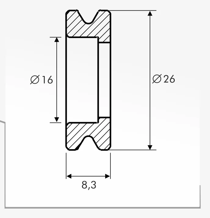 Rolling Guides — technical drawing