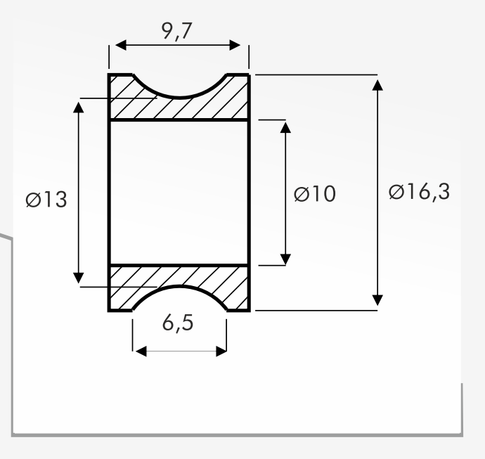 Rolling Guides — technical drawing