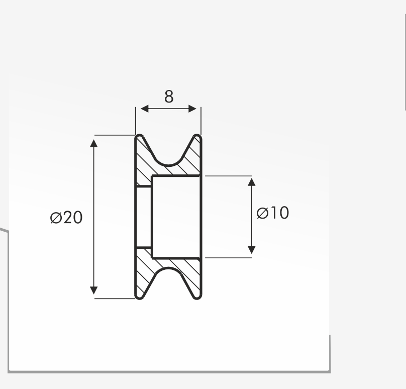 Rolling Guides — technical drawing