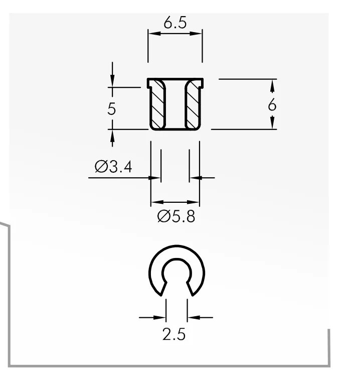 Eyelet Guides — technical drawing