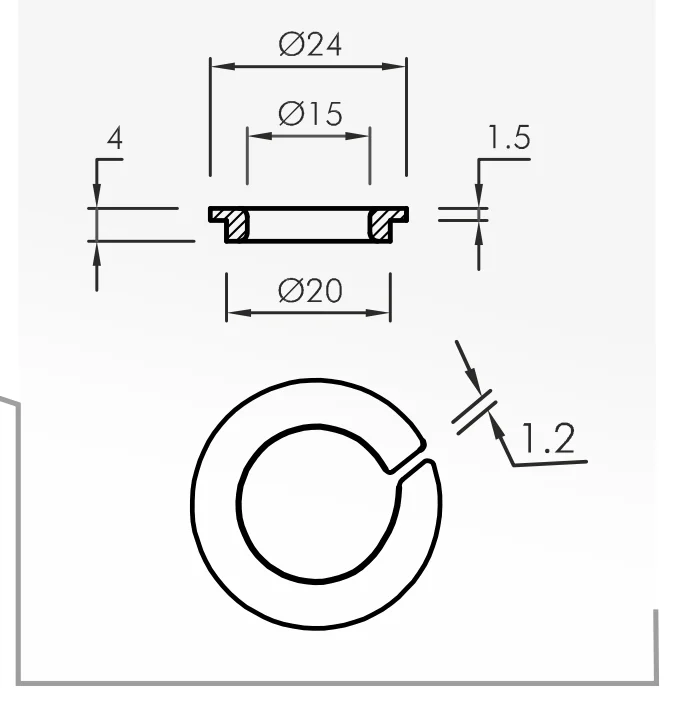 Eyelet Guides — technical drawing