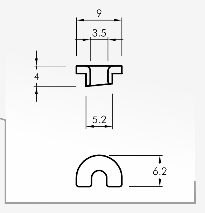Eyelet Guides — technical drawing