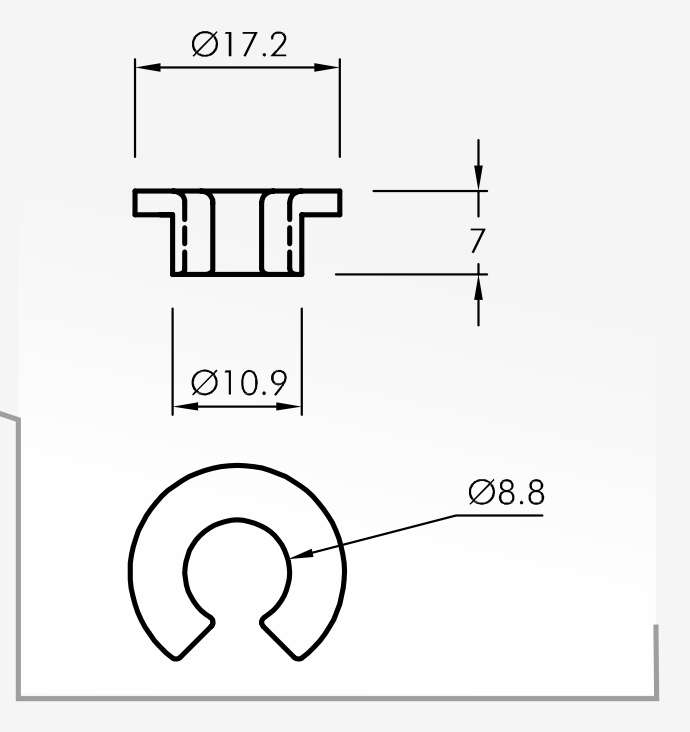 Eyelet Guides — technical drawing