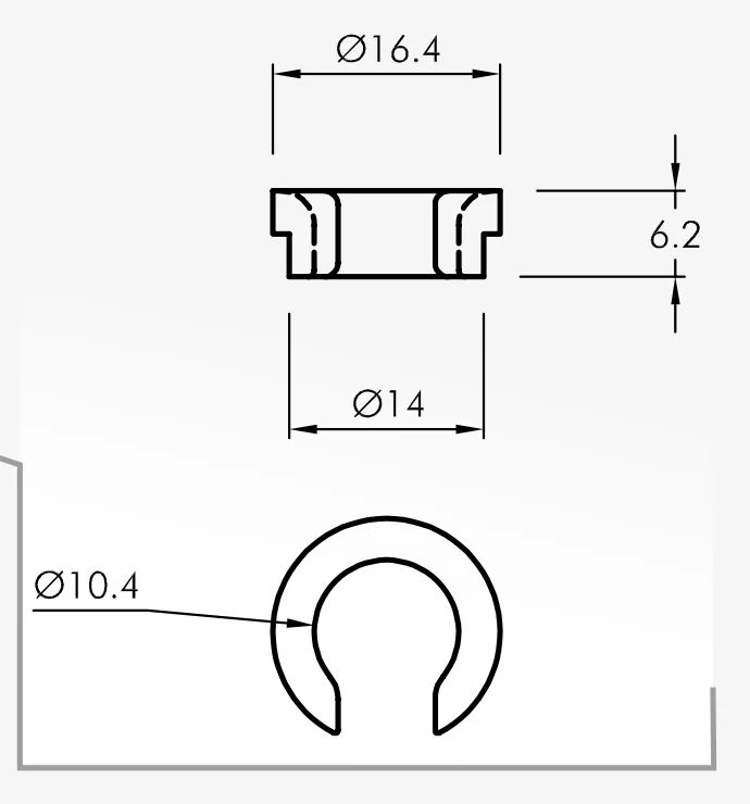 Eyelet Guides — technical drawing